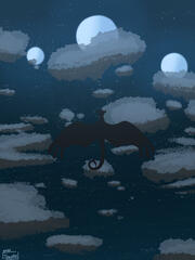 Simple silhouette scene